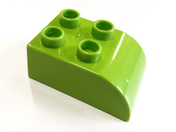 L-W Toys Junior Kostka 2x2 zaoblená zelená